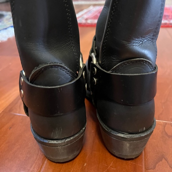 Black leather harness boots - Picture 6 of 11